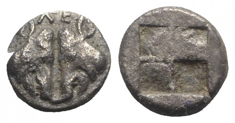 Lesbos, Unattributed early mint, c. 500-450 BC. BI 1/12 Stater (9mm, 1.15g). Con...