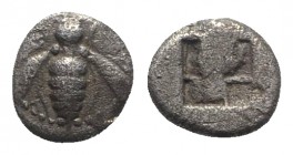 Ionia, Ephesos, c. 500-420 BC. AR Diobol (8mm, 1.09g). Bee. R/ Quadripartite incuse square. Karwiese Series VI; SNG Kayhan 124-5. VF