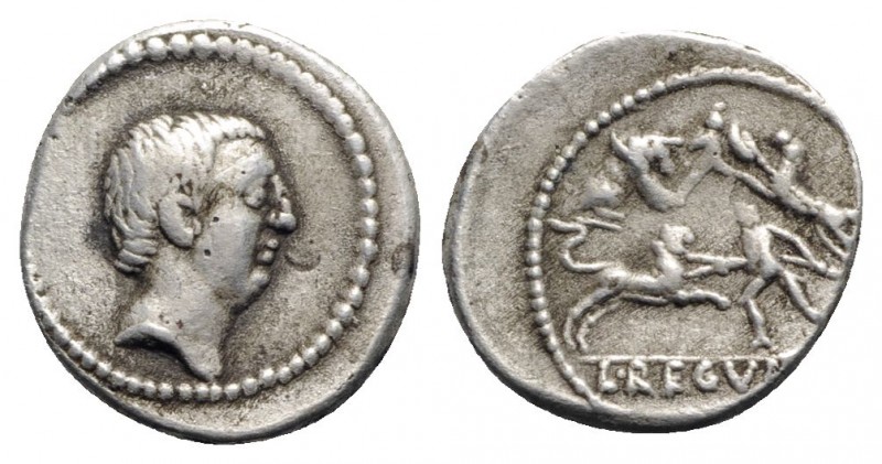Roman Imperatorial, L. Livineius Regulus, Rome, 42 BC. AR Denarius (19mm, 2.78g,...