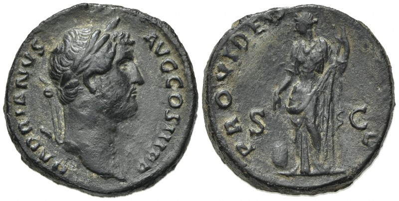 Hadrian (117-138). Æ Sestertius (30.5mm, 26.60g, 6h). Rome, 137-8. Laureate head...