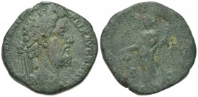 Commodus (177-192). Æ Sestertius (29mm, 19.76g, 6h). Rome, AD 190. Laureate head r. R/ Liberalitas standing l., holding pileus and sceptre. RIC III 56...