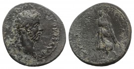 Commodus (177-192). Macedon, Thessalonica. Æ (28mm, 11.38g, 12h). Laureate head r. R/ Nike advancing l., holding wreath and palm frond. Cf. RPC IV.1 o...