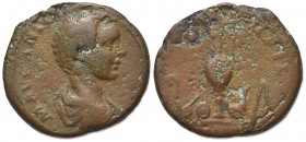 Caracalla (Caesar, 196-198). Æ As (23mm, 8.54g, 12h). Rome, 196-7. Bareheaded, draped and cuirassed bust r., seen from behind. R/ Lituus, knife, pater...