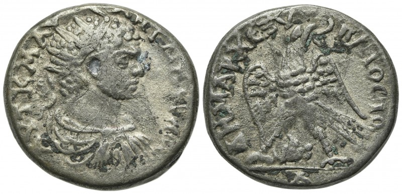 Caracalla (198-217). Phoenicia, Aradus. AR Tetradrachm (25.5mm, 13.20 g, 11h), c...