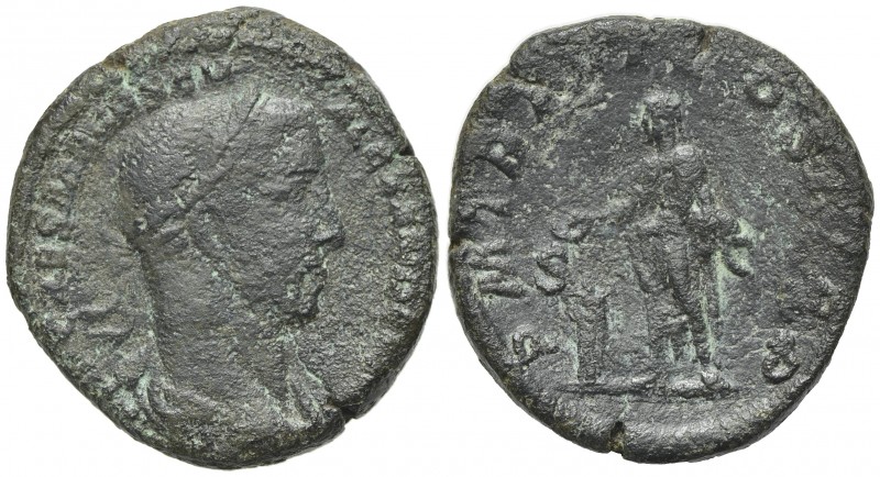 Severus Alexander (222-235). Æ Sestertius (31mm, 20.50g, 12h). Rome, AD 227. Lau...