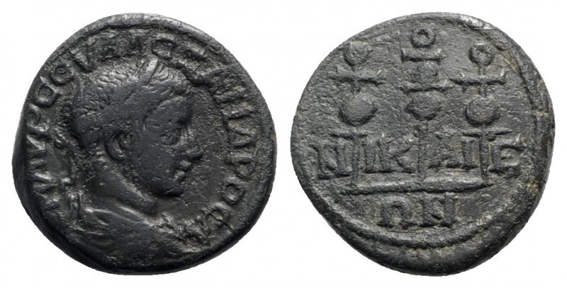 Severus Alexander (222-235). Bithynia, Nicaea. Æ (20mm, 5.52g, 6h). Laureate, dr...