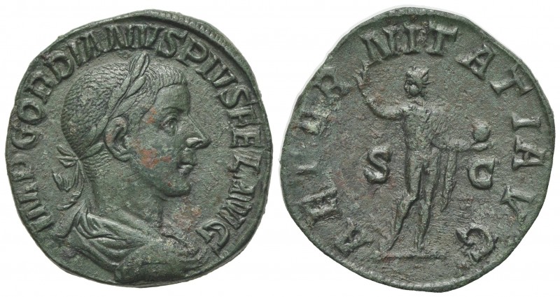 Gordian III (238-244). Æ Sestertius (29mm, 18.03g, 12h). Rome, 240-3. Laureate, ...