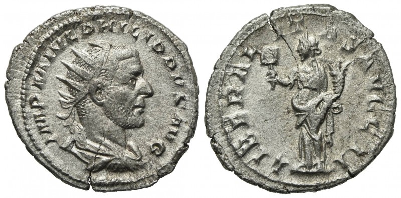 Philip I (244-249). AR Antoninianus (23mm, 3.50g, 6h). Rome, AD 245. Radiate, dr...