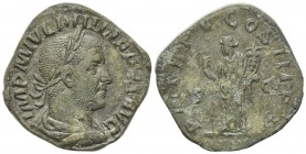 Philip I (244-249). Æ Sestertius (29mm, 14.80g, 12h). Rome, AD 248. Laureate, draped and cuirassed bust r. R/ Felicitas standing l., holding caduceus ...