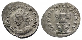 Gallienus (253-268). AR Antoninianus (24mm, 3.70g, 6h). Colonia Agrippinensis, 257-8. Radiate and cuirassed bust l., holding spear over r. shoulder, s...