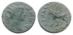 Gallienus (253-268). Antoninianus (17mm, 1.54g, 12h). Rome, 267-8. Radiate head r. R/ Griffin standing l.; Δ. RIC V 165. Green patina, near VF