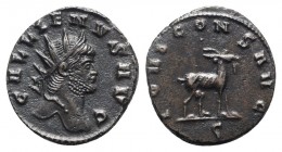 Gallienus (253-268). Antoninianus (21mm, 3.25g, 12h). Rome, 267-8. Radiate head r. R/ Goat standing r.; ς. RIC V 207; RSC 242. Dark patina, VF