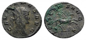 Gallienus (253-268). Antoninianus (20.5mm, 3.27g, 6h). Rome, 267-8. Radiate head r. R/ Pegasus advancing r.; A. RIC V 283; MIR 712b; RSC 979. Encrusta...