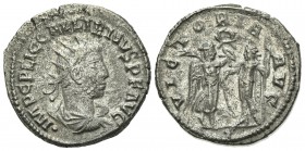 Gallienus (253-268). Antoninianus (22mm, 4.37g, 12h). Samosata, AD 260. Radiate, draped and cuirassed bust r. R/ Gallienus standing l., holding spear,...