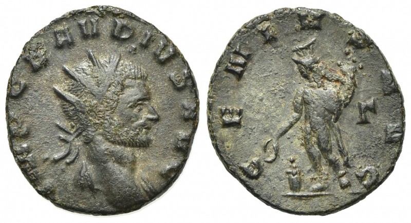 Claudius II (268-270). Radiate (20mm, 3.06g, 12h). Rome, 268-9. Radiate bust r.,...