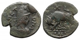 Ostrogoths, Athalaric (526-534). Æ 40 Nummi (28mm, 15.83g, 1h). Rome. 526-534. Helmeted and cuirassed bust of Roma r. R/ She-wolf standing l., head r....