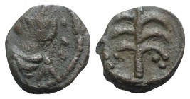 Vandals, Pseudo-Imperial coinage, c. 440-490. Æ (10mm, 1.12g, 5h). Diademed bust r. R/ Palm tree. BMC Vandals 68-72. Good VF