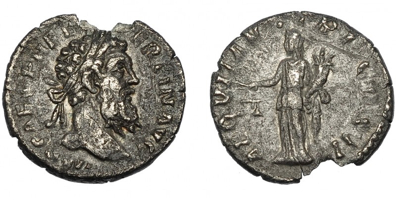 PÉRTINAX. Denario. Roma (193). R/ Aequitas a izq. con balanza y cornucopia; AEQV...