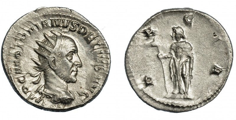 TRAJANO DECIO. Antoniniano. Roma (249-251). R/ Dacia con cetro rematado en cabez...