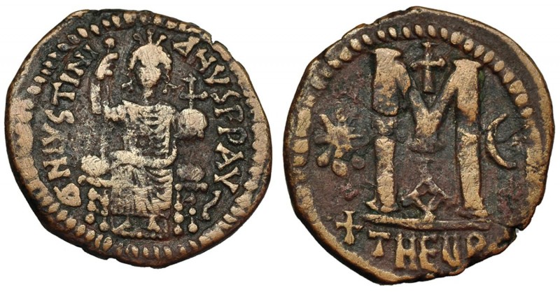 JUSTINIANO I. Follis. Antioquía. A. DOC-206a. SBB-214. MBC-.