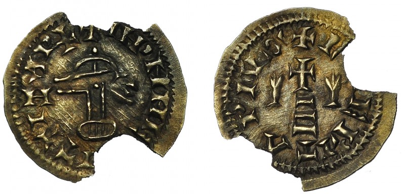 WITIZA. Tremissis. Emerita. AU 1,02 g. 21 mm. Faltan dos fragmentos de un 20%. C...
