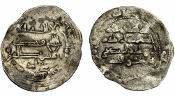 EMIRATO INDEPENDIENTE. Muhammad I. Dirham. Al-Andalus. 240 H. AR 2,57 g. 26 mm. V-235. Ligeramente alabeada. MBC.