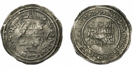 CALIFATO. Abd al-Rahman III. Dirham. Al-Andalus. 332 H. AR 2,59 g. 23 mm. V-398. MBC.