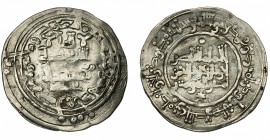 CALIFATO. Abd al-Rahman III. Dirham. Madinat al-Zahra. 339 H. AR 2,37 g. 22,5 mm. V-419. Alabeada. BC+.