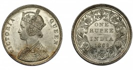 INDIA BRITÁNICA. Victoria. Rupia. 1862. Victoria. KM-473. EBC+.