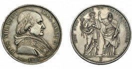 ESTADOS PAPALES. Escudo. Pío VIII. 1830. Bolonia. Año I. Saverio Castiglioni. A/ PIVS VIII PONT MAX ANNO I. R/ ISTI SVNT PATRES TVI VERIQVE PASTORES. ...