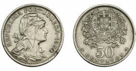 PORTUGAL. 50 centavos. 1930. KM-577. GO-20.04. EBC-.