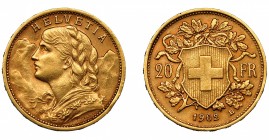 SUIZA. 20 francos. 1902. B (Berna). KM-35.1. FR-499. MBC+.
