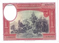 500 pesetas. 7 de enero de 1935. Hernán Cortés. ED-C16. Plancha.