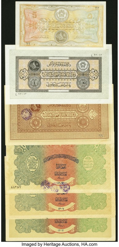 Afghanistan Group Lot of 6 Examples Extremely Fine-Crisp Uncirculated. Staining ...