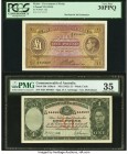 Australia Commonwealth Bank of Australia 1 Pound ND (1942) Pick 26b R30 PMG Choice Very Fine 35; Malta Government of Malta 1 Pound ND (1940) Pick 20a ...