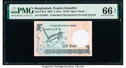 Bangladesh Printing Error Peoples Republic 2 Taka 2007 Pick 6Ck PMG Gem Uncirculated 66 EPQ. 

HID09801242017

© 2020 Heritage Auctions | All Rights R...