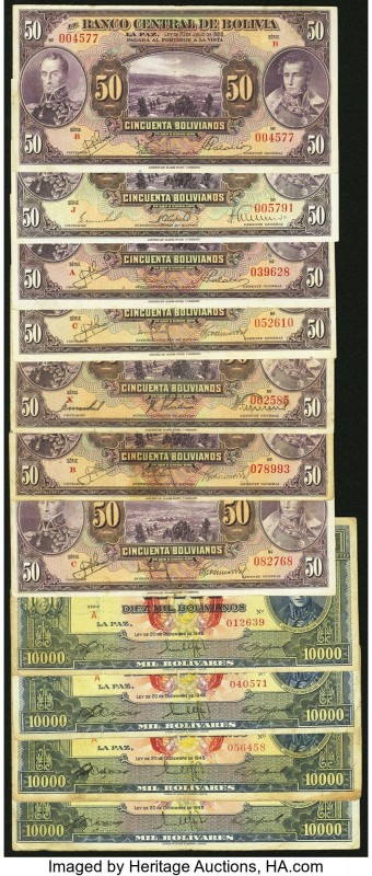 Bolivia Group Lot of 23 Examples Fine-Very Fine. 

HID09801242017

© 2020 Herita...