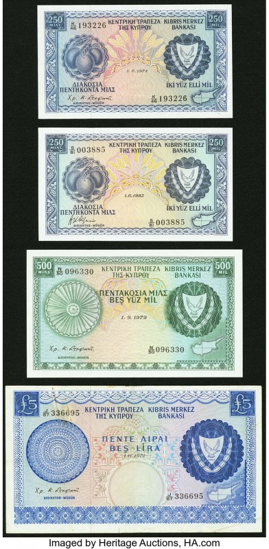 Cyprus Group Lot of 4 Examples Crisp Uncirculated (3); Very Fine (1). 

HID09801...