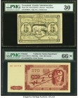 Greenland Danish Administration 5 Kroner ND (1953-67) Pick 18a PMG Very Fine 30; Poland Polish National Bank 100 Zlotych 1948 Pick 139CS1 Collector Se...