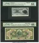Haiti Banque Nationale de la Republique d'Haiti 10 Gourdes 1919 Pick 181s Specimen PMG Gem Uncirculated 66 EPQ; Paraguay Banco del Paraguay 5 Centavos...