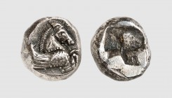 Gallia. Massalia. 520-500 BC. AR Hemidrachm (2.69g). Auriol aa1; Tradart 6.33 (this coin). Old cabinet tone. Exceptional for issue. Choice extremely f...