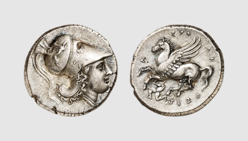 Sicily. Syracuse. 317-300 BC. AR Stater (8.52g, 9h). SNG ANS 554; Pegasi 10. Lig...
