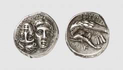 Thrace. Istros. 280-255 BC. AR Drachm (6.16g, 6h). AMNG 423; Tradart 6.37. Old cabinet tone. A lovely coin. Choice extremely fine. From the Sadijas co...