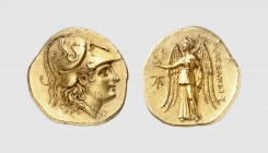 Macedon. Alexander III. Kallatis. 250-225 BC. AV Stater (8.59g, 1h). Price 893; Müller -. Lightly toned. Perfectly centered and struck on a broad flan...