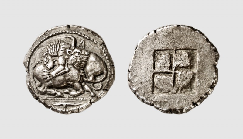 Macedon. Akanthos. 500-480 BC. AR Tetradrachm (17.01g). Tselekas Group 30; Gorny...