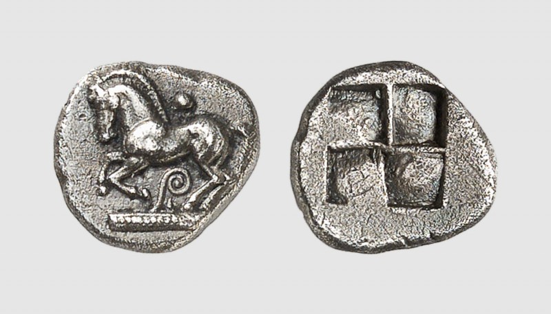 Macedon. Sermyle. 500-480 BC. AR Obol (1.06g). AMNG -; SNG ANS 728. Old cabinet ...
