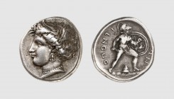 Lokris. Lokri Opuntii. 350-340 BC. AR Stater (12.04g, 11h). Humphris & Delbridge 136i.k (this coin); Gulbenkian 492. Old cabinet tone. Of lovely style...