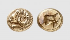 Ionia. Phokaia. 521-478 BC. EL Hekte (2.57g). Bodenstedt 37; Boston 1896. Old cabinet tone. Perfectly centered and struck. A charming coin. Choice ext...