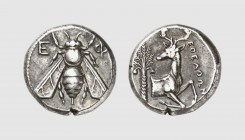 Ionia. Ephesos. 350-340 BC. AR Tetradrachm (15.21g, 12h). Pixodaros Group G; SNG von Aulock 1829. Old cabinet tone. Well-centered. Good very fine. Fro...