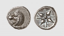 Caria. Hekatomnos. Milet. 395-377 BC. AR Tetrobol (4.26g). Konuk 42; SNG Keckman 274. Old cabinet tone. Choice extremely fine. From a private collecti...